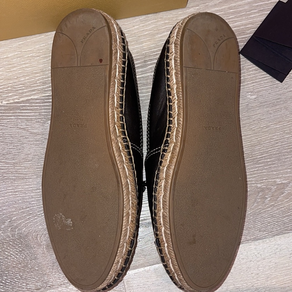AUTHENTIC PRADA Leather Espadrilles - Picture 11 of 15